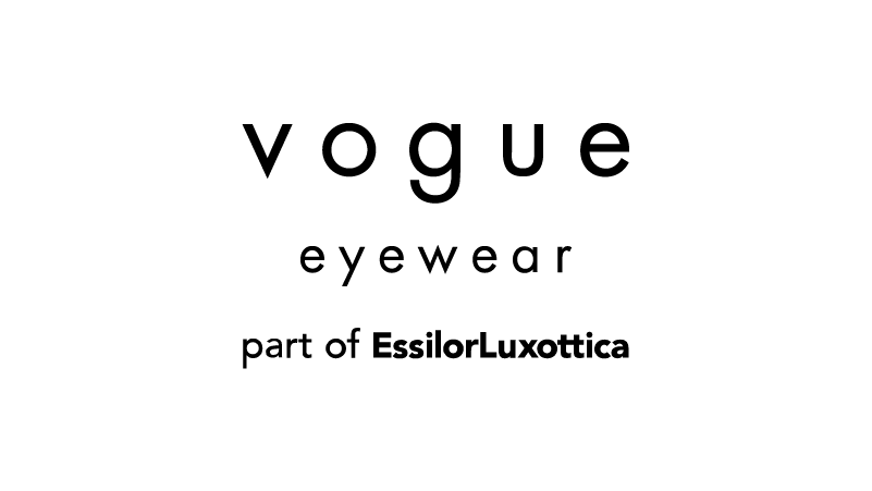 a black and white photo with the words voge eyewear on it